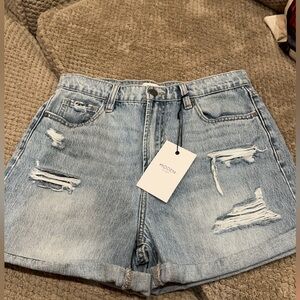 High- Waisted Blue Jean shorts